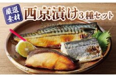 厳選素材 西京漬け 3種食べ比べセット（さば／さわら／ぶり）