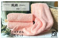 エアコットン風綿バスタオル 3枚(東雲) 【泉州タオル 国産 吸水 普段使い 無地 シンプル 日用品 家族 ファミリー】