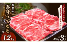 【氷温熟成×極味付け】国産 牛肉 赤身スライス（うで もも）1.2kg 小分け 400g×3P すき焼き しゃぶしゃぶ用 丸善味わい加工