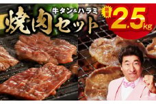 牛タン＆牛ハラミ 総量 2.5kg 焼肉セット【成型牛たん ハラミ 牛肉 焼肉用 薄切り 訳あり サイズ不揃い】