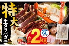 生タラバガニ 2kg 特大 6Lサイズ【昆布仕立て 化粧箱入り 贈答 ギフト カニ かに 蟹 たらば蟹 タラバ蟹 タラバカニ 海鮮 魚介 家計応援】