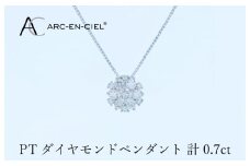 アルカンシェル プラチナダイヤペンダント 計0.7ct【鑑別書付き ジュエリー プレゼント ギフト ファッション アクセサリー 贈り物 贈答 お祝い 記念日】