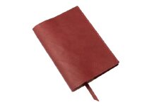 本革ブックカバー 文庫サイズ（レッドオレンジ）