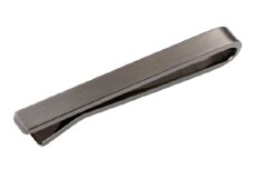 【スピード発送】クリップ式ネクタイピン ブラックシルバー
