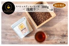スペシャルティコーヒー焙煎豆 浅煎り 300g 定期便 全6回【2か月に1回配送 珈琲 COFFEE コーヒー オリジナル キャンプ アウトドア】