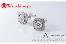 【高島屋選定品】プラチナダイヤモンド ピアス 中石ダイヤ 0.5ct D SI2 EX (GIA)【鑑別書付き ARC-EN-CIEL (アルカンシェル) ジュエリー プレゼント ギフト ファッション アクセサリー 贈り物 贈答 お祝い 記念日】 
