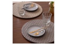 丸形ランチョンマット Calm Round Luncheon mat／カルム プレイスマットあり スノー インディゴ