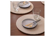 丸形ランチョンマット Calm Round Luncheon mat／カルム プレイスマットなし スノー