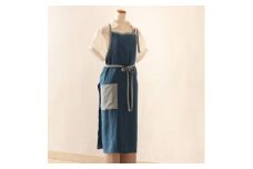 エプロン lithuania linen Apron／リトアニアリネン ブルー