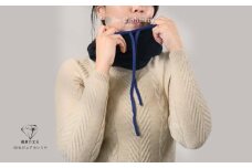 【100％ピュアカシミヤ】スヌード ネックウォーマー ダークネイビー【高級 カシミア おしゃれ ファッション 防寒 かしみあ】