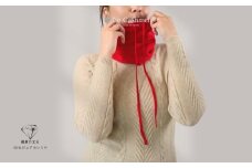 【100％ピュアカシミヤ】スヌード ネックウォーマー レッド【高級 カシミア おしゃれ ファッション 防寒 かしみあ】