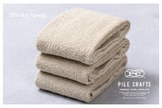 PILE CRAFTS 3枚組 サンド フェイスタオル