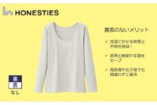 [WOMENS]裏表なし インナーTシャツ ＜長袖/綿PU＞ S(グレー) 3枚 レディース