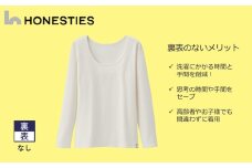 [WOMENS]裏表なし インナーTシャツ ＜長袖/綿PU＞ L(白) 3枚 レディース