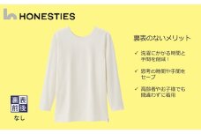[MENS]裏表前後なし インナーTシャツ ＜長袖/綿PU＞ M(白) 3枚 メンズ