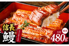 【数量限定】国産 信長鰻 160g×3尾【大サイズ 合計480g 蒲焼き 無頭 うなぎ 鰻 ウナギ ひつまぶし タレ 冷凍】