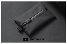 タフトポーチ ブラック Mサイズ センターファスナー 約150mm×110mm