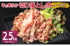 牛肉 切り落とし タレ漬け 合計2.5kg【味付け 小分け 焼くだけ 簡単調理 BBQ 牛肉 250g×10袋】