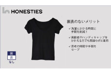 [WOMENS]裏表なし インナープレミアム Tシャツ S(黒) 2枚 レディース