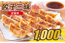 【合計1000個以上】餃子三昧 定期便 88個×12回【自家製 薄皮 手作り ぎょうざ 惣菜 毎月配送】