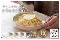 すくいやすい器(大) 4色セット 19cm【皿 食器 食洗器 食洗機 電子レンジ ギフト 贈り物】