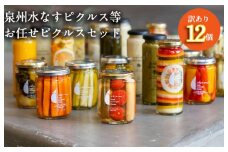 【訳あり】泉州水なすピクルス等おまかせ 12本セット いずみピクルス NSW