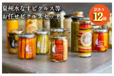 【訳あり】泉州水なすピクルス等おまかせ 12本セット いずみピクルス NSW 〈スピード発送〉