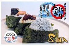 【泉佐野発】漁港食堂 職人技おにぎり4種×2セット合計8個（塩鮭・塩鯖・国産鰻・大阪湾しらす）