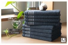 シルキータッチ フェイスタオル ネイビー8枚【タオル 泉州タオル 普段使い 日用品 家族 たおる】