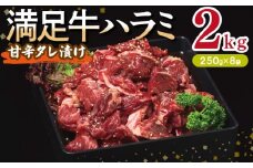 【満足牛ハラミ】甘辛タレ漬け 合計2kg 【味付け ハラミ 小分け 焼くだけ 簡単調理 BBQ 牛肉 250g×8P】