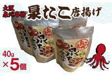 大阪泉州名物 泉たこ唐揚げ 5袋【蛸 タコ からあげ おやつ おつまみ 珍味 40g×5P】