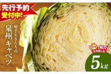 【先行予約】射手矢さんちの泉州キャベツ 5kg【2～5玉 新鮮 野菜 泉佐野産 やさい 射手矢農園 高評価 数量限定 TVで紹介！】