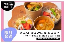 【定期便】アサイーボウル 2個＆具ごろごろスープ 2個 全6回【2か月に1回配送コース】