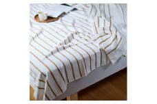 しまふわケット 1枚 ブラウン【国産 日本製 タオルケット シングル 寝具 オーガニックコットン 綿100%】