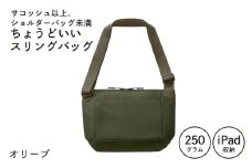 【スピード発送】ちょうどいいスリングバッグ オリーブ【超軽量 サコッシュ ショルダーバッグ サブバッグ かばん 鞄】