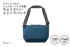 【スピード発送】ちょうどいいスリングバッグ ブルー【超軽量 サコッシュ ショルダーバッグ サブバッグ かばん 鞄】