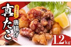 【簡単調理】ぶつ切り 真たこ 唐揚げ 1.2kg【バラ凍結 温めるだけ タコ 惣菜 おつまみ カット済み 訳あり サイズ不揃い】