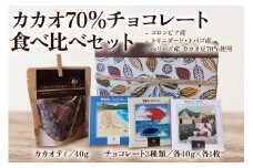 [カカオ70% ビーントゥバー チョコレート3種] 大人気のシングルオリジン食べ比べ｜スイーツ デザート 菓子 お菓子 洋菓子 紅茶 贈答用 贈り物 ギフト プチギフト プレゼント 手土産 おやつ 小分け 包装 パック [0927]