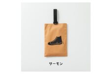 KITOKITO 帆布シューズバッグ【M／サーモン】｜上履き入れ 男の子 女の子 小学校 幼稚園 保育園 靴入れ 上履き袋 シューズ袋 靴袋 SBDM_OR [0555]