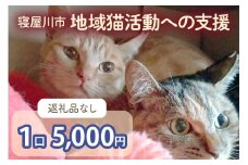 [返礼品なし] 寝屋川市地域猫活動への支援 1口5千円 [0795]