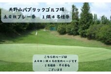 天野山パブリックゴルフ場　土日祝プレー券　1組４名様　ゴルフ ゴルフ利用券 チケット コース パブリックゴルフ場 送料無料