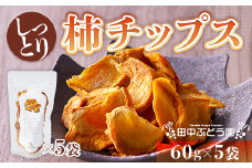 しっとり柿チップス 60g×5袋 国産 ドライフルーツ 無添加 小分け 柿 かき おやつ 朝食 干し柿 母の日 父の日 誕生日 ギフト 河内長野 田中ぶどう園 カキ