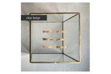 アクリル製ショートバレッタ clear beige（クリアベージュ） eME　barretta 2 short 髪留め ヘアクリップ ヘアアクセサリー