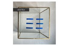 アクリル製ショートバレッタ clear blue（クリアブルー） eME　barretta 2 short 髪留め ヘアクリップ ヘアアクセサリー