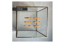アクリル製ショートバレッタ orange（オレンジ） eME　barretta 2 short 髪留め ヘアクリップ ヘアアクセサリー