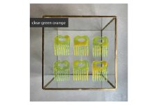 アクリル製 ヘアコーム clear green orange（クリアグリーンオレンジ） ヘアアクセサリー eME　tayu
