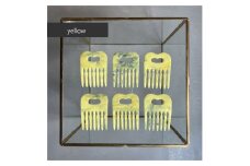 アクリル製 ヘアコーム yellow（イエロー） ヘアアクセサリー eME　tayu