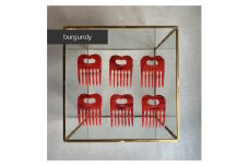 アクリル製 ヘアコーム burgundy（バーガンディ） ヘアアクセサリー eME　tayu