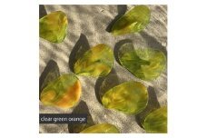 アクリル製 ヘアクリップ ヘアアクセサリー clear green orange（クリアグリーンオレンジ） eME　peta