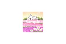 渡辺美香子 版画作品「花と歌う」
